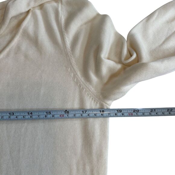 White House Black Market Womens Cream Cutout Sweater Size M - Picture 6 of 9